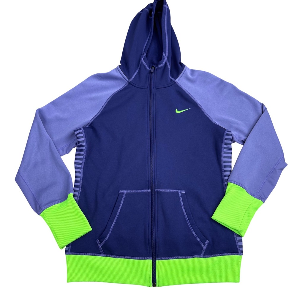 Nike Therma-FIT Full Zip Hoodie Womens Size L Purple